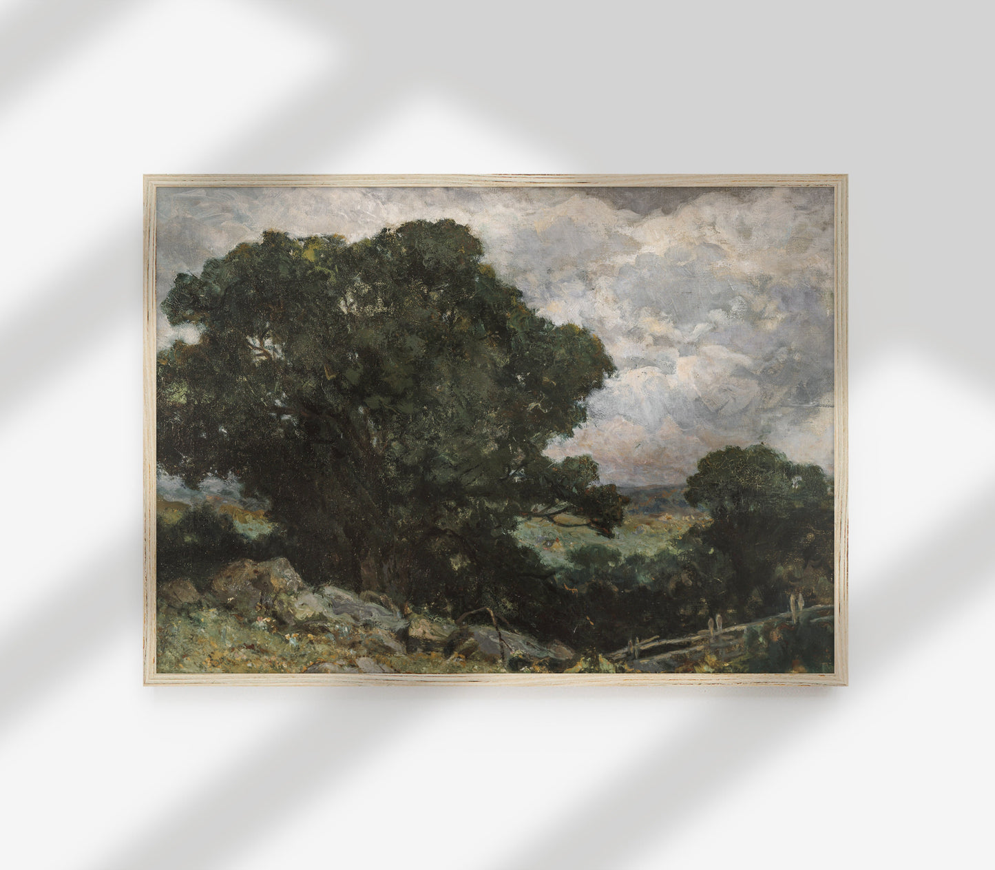 Vintage Moody Sunrise Landscape Art Print L0137