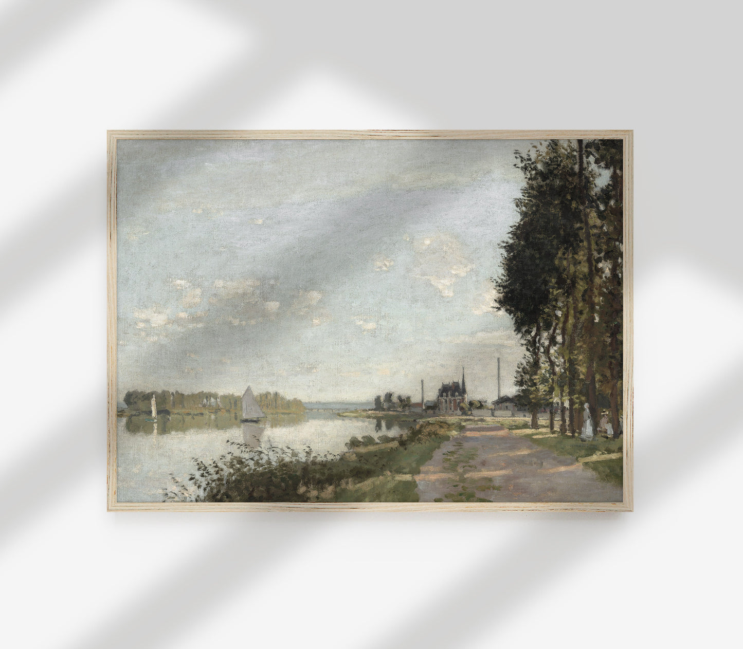 Vintage Coastal Riverside Landscape Art Print L0141
