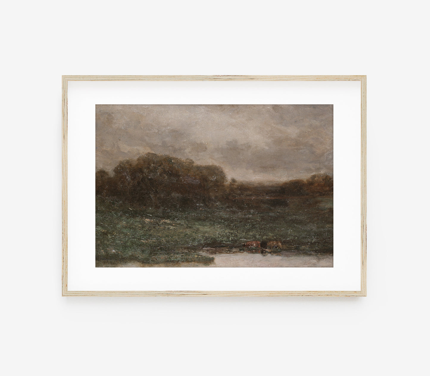 Vintage Moody Field Landscape Art Print L0135