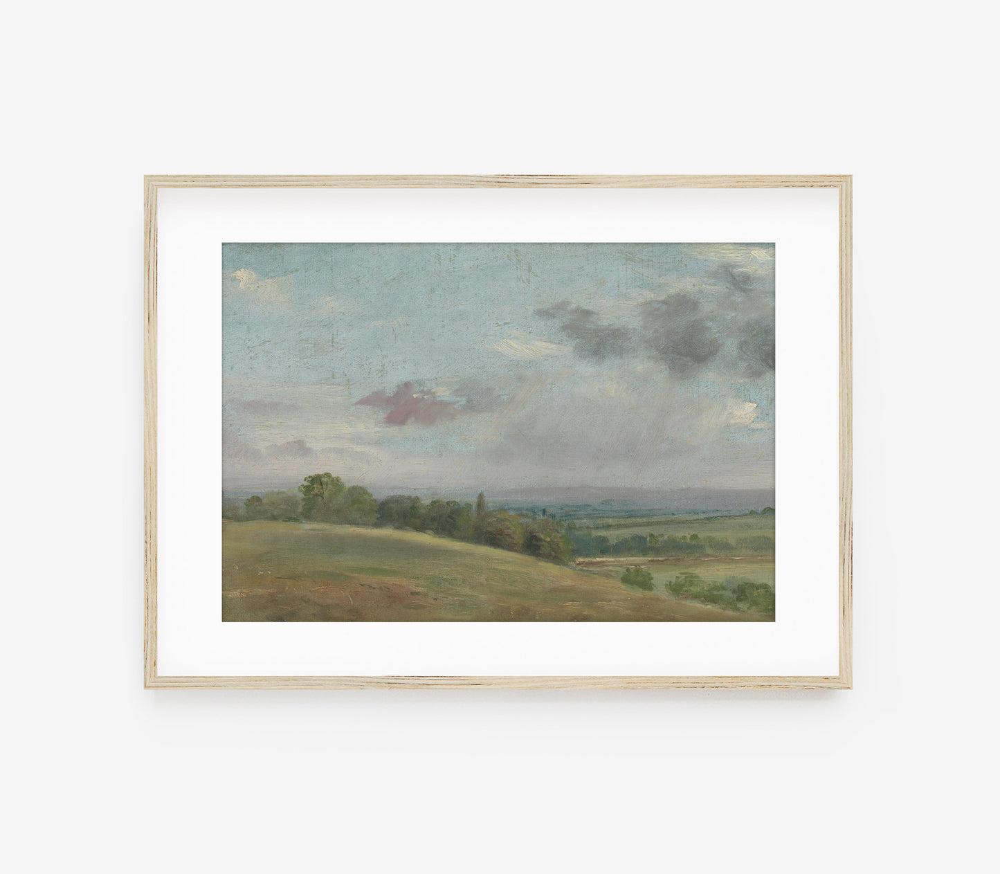 Vintage Hilltop Landscape Art Print L0146