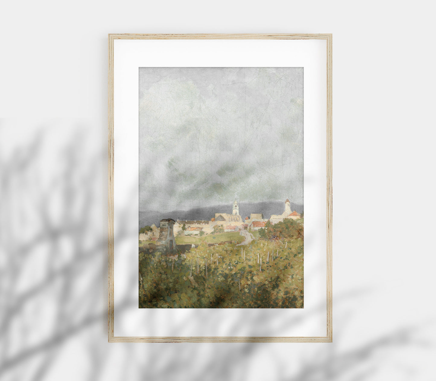 Vintage City and Field Art Print L195