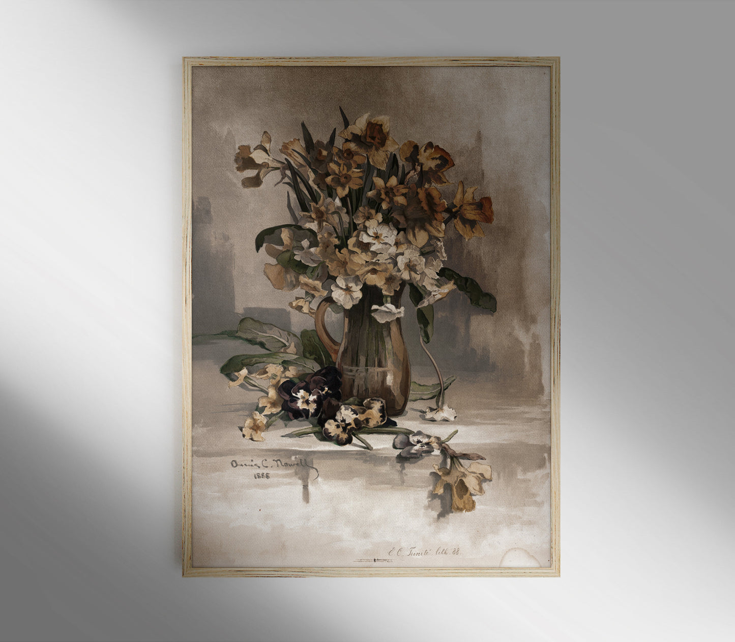Vintage Floral Vase Still Life Art Print S0206