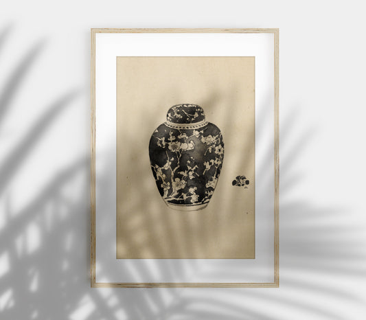 Vintage Jar with Lid Art Print SK0143