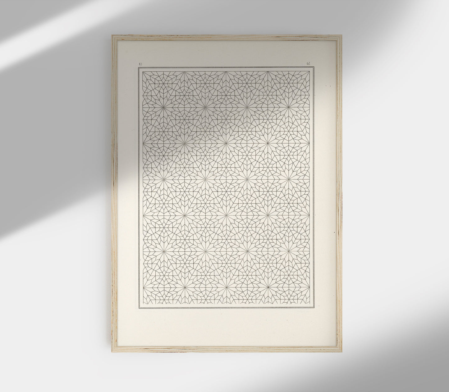 Antique Geometric Pattern Art Print SK0155
