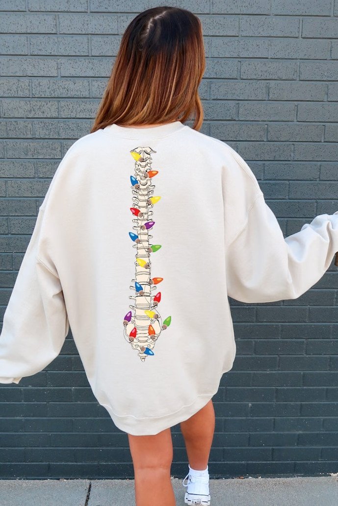 Sweatshirt Or Hoodie  Christmas Spine and Merry Christmas