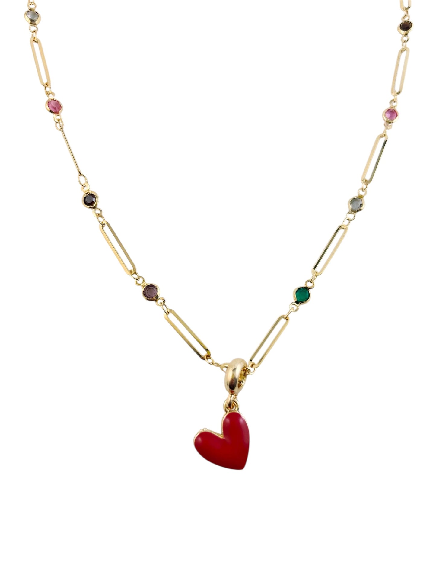 Heart Pop Necklace - Apple Jack