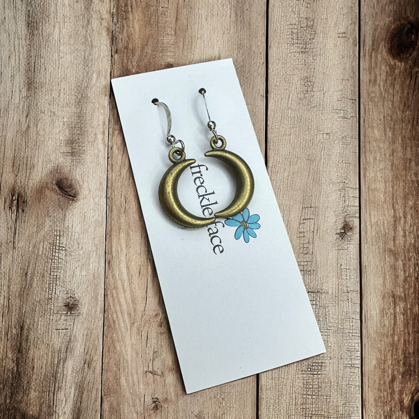 Bubble Moon Earrings - 3D Crescent Shape, Hypoallergenic, Nickel-free