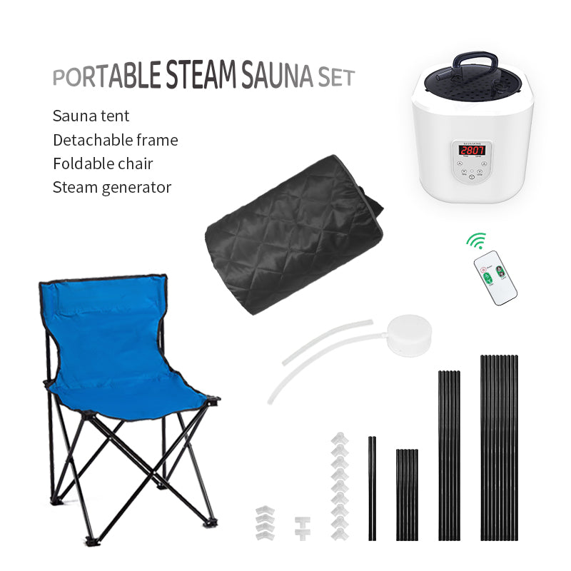 Blisspod | Portable | Personal Full Body 60 Min Rapid Steam Sauna | Pentagonal | Grey | Powerful 1600 Watts | 3.6L Stronger Steamer | 90X90X190cm