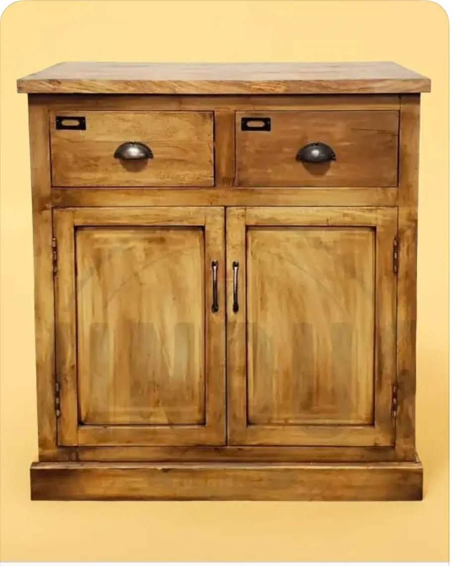 Commode campagnard en bois de manguier fini patine naturel