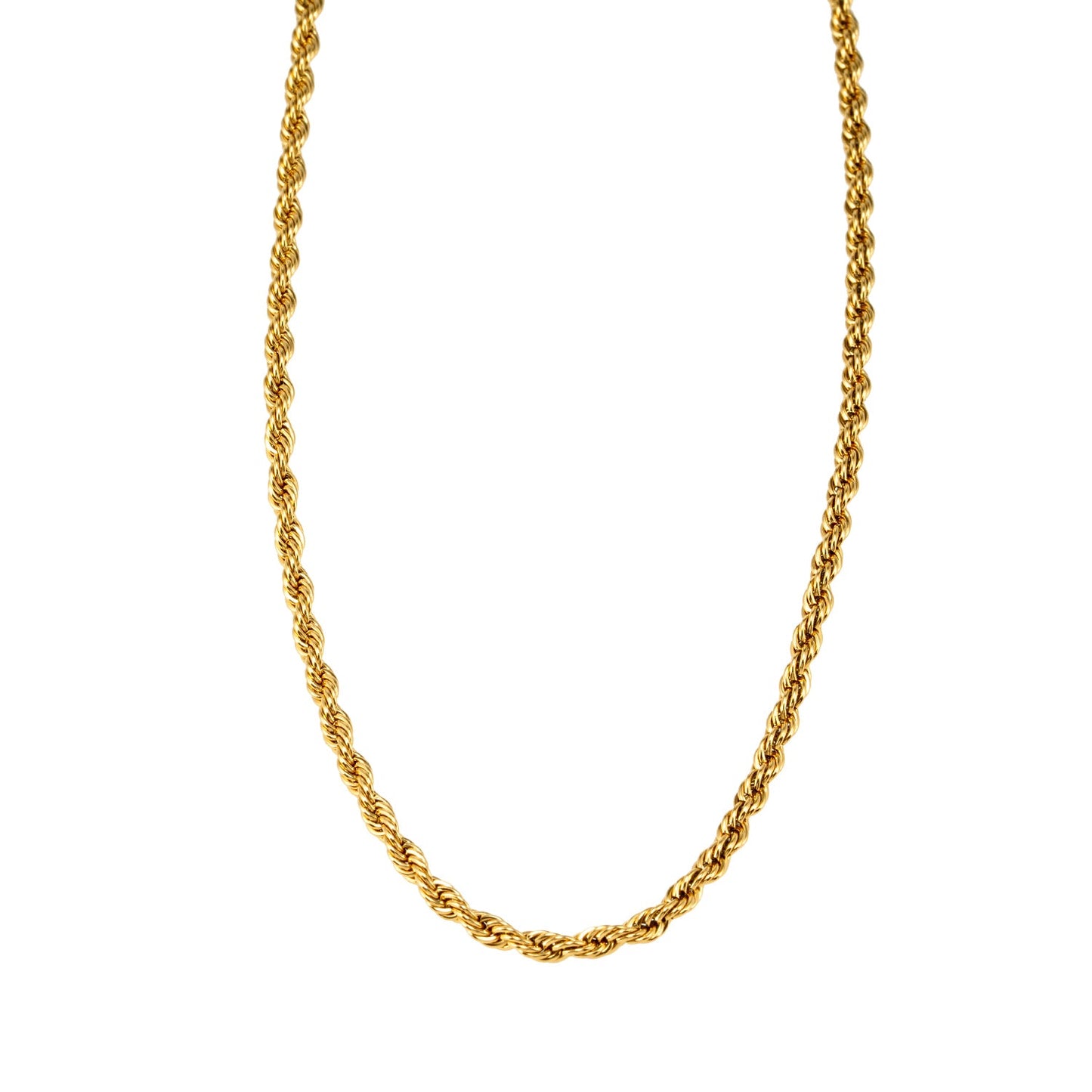 BALHAM: Rope Chain Textured Gold Necklace