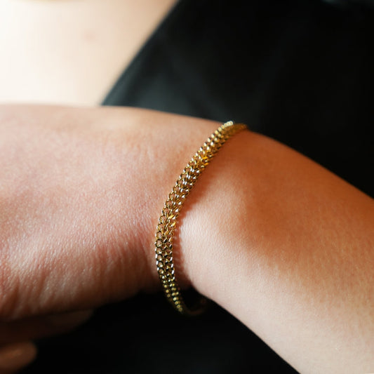 Style BELLAMY: Intricate Wide Width Singular Twin Chain Bracelet