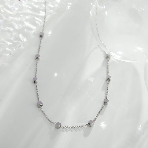 BEXLEY Square Beads Silver Necklace