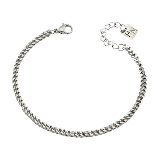 Style BILLIE: Cuban Link Chain Silver Bracelet
