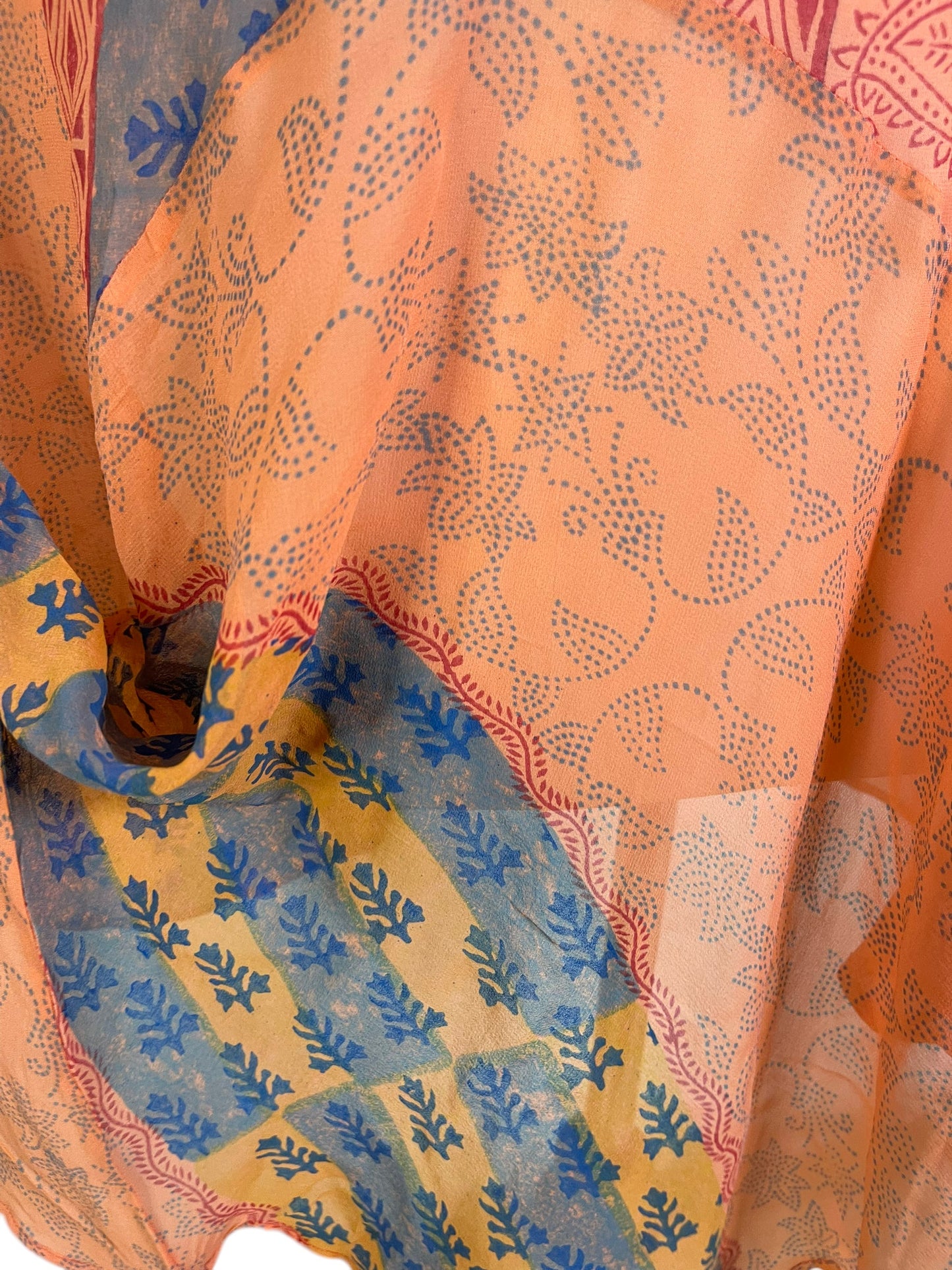 PRG6034 Sheer Avatar Pure Silk Self Pocket Tunic Dress