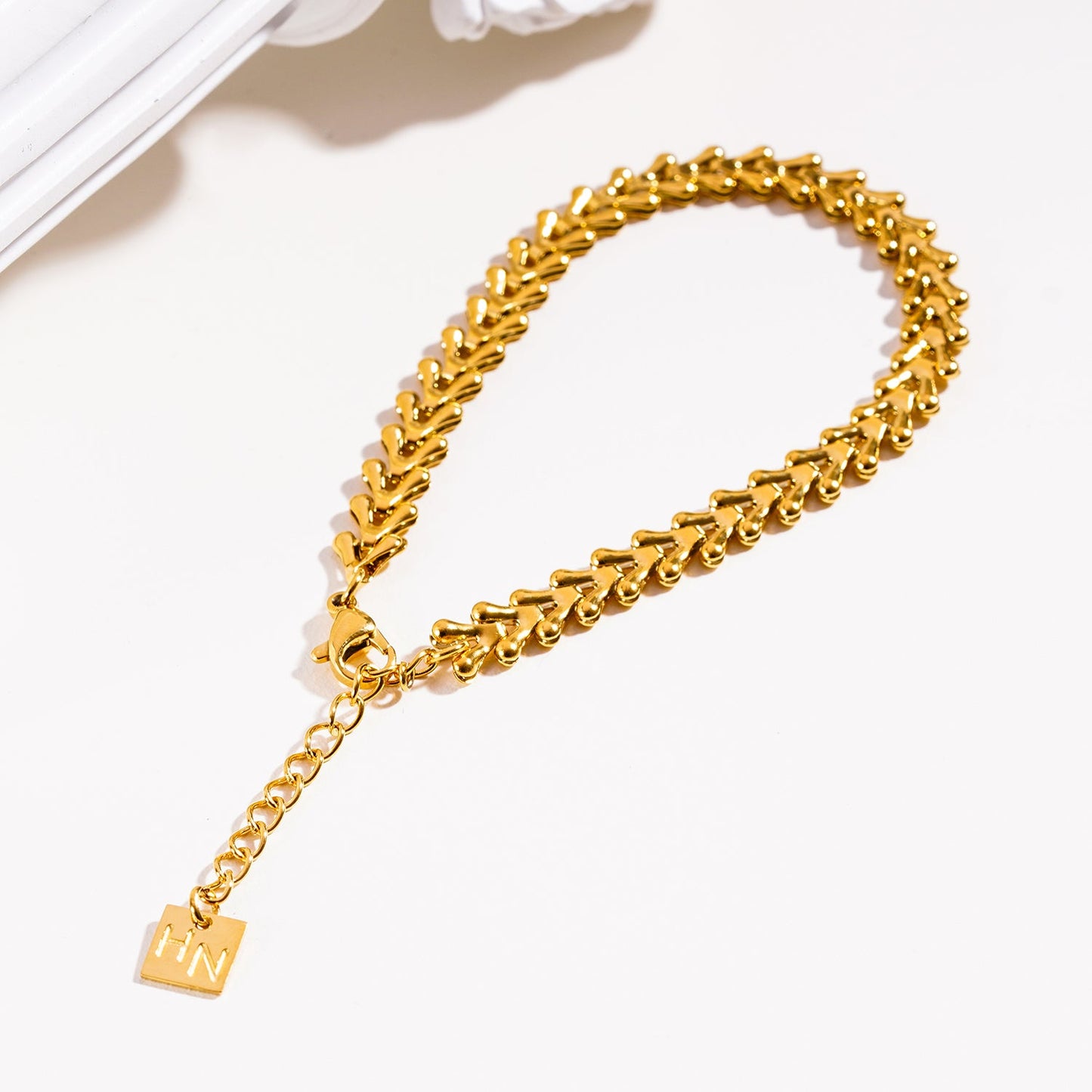 BLYTH:  Vintage-Inspired Linked Abstract Crest Bracelet