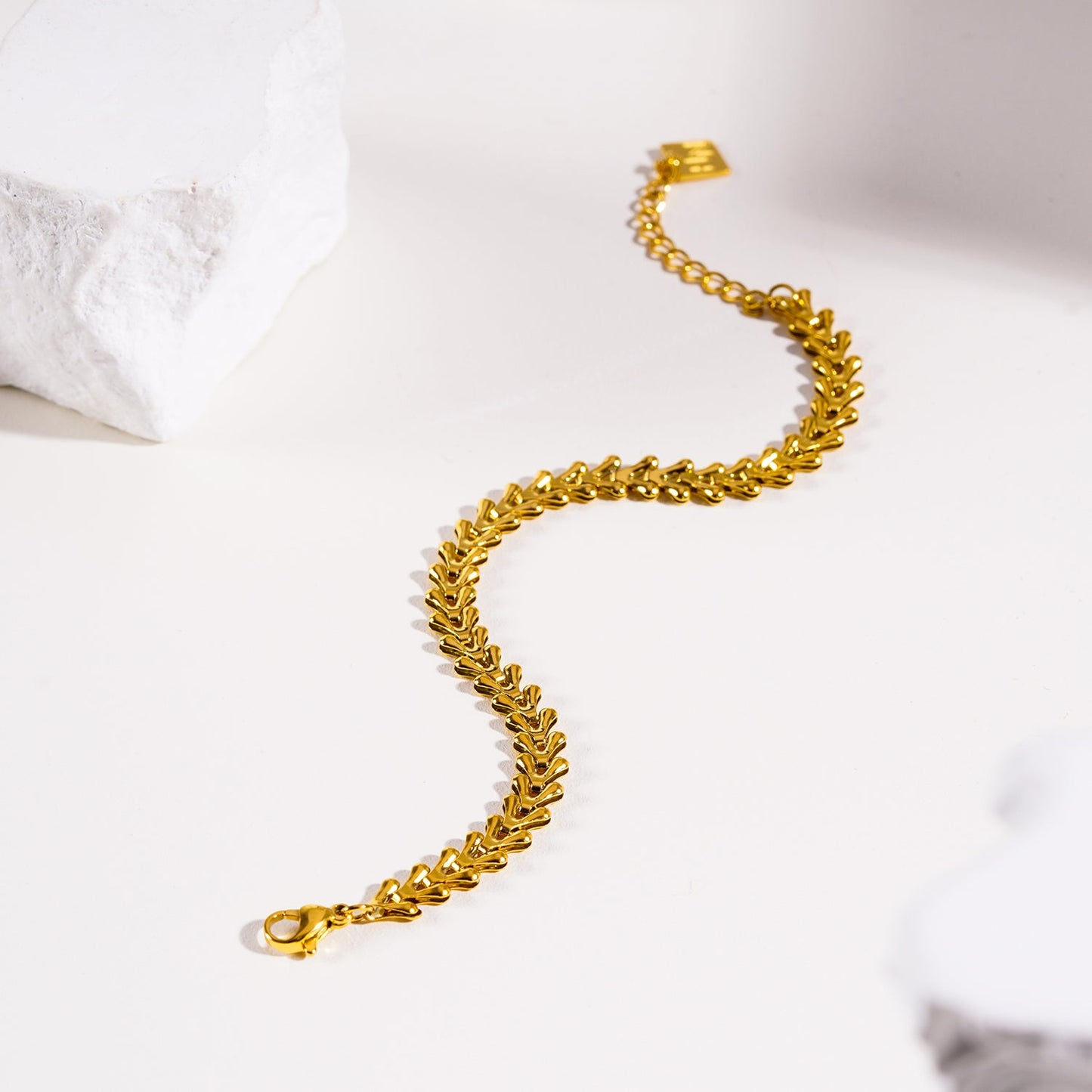 BLYTH:  Vintage-Inspired Linked Abstract Crest Bracelet