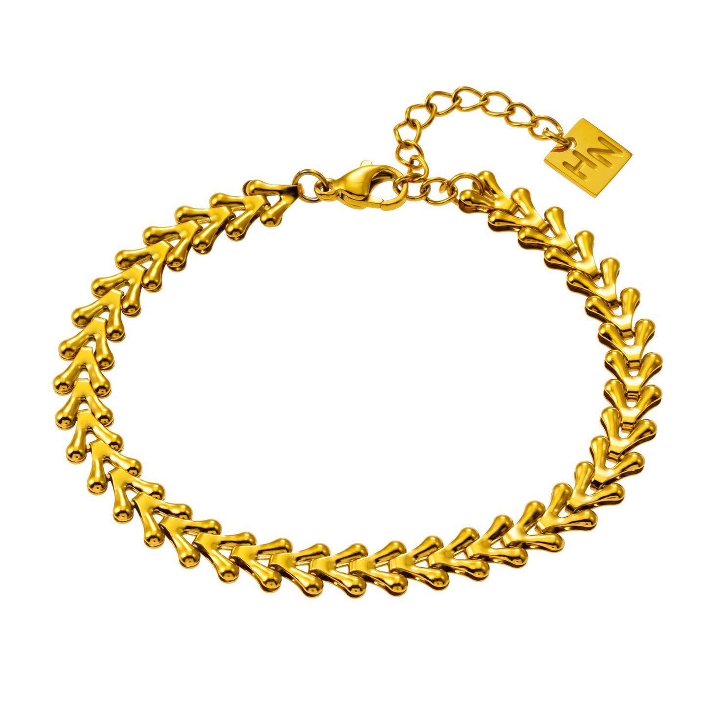 BLYTH:  Vintage-Inspired Linked Abstract Crest Bracelet