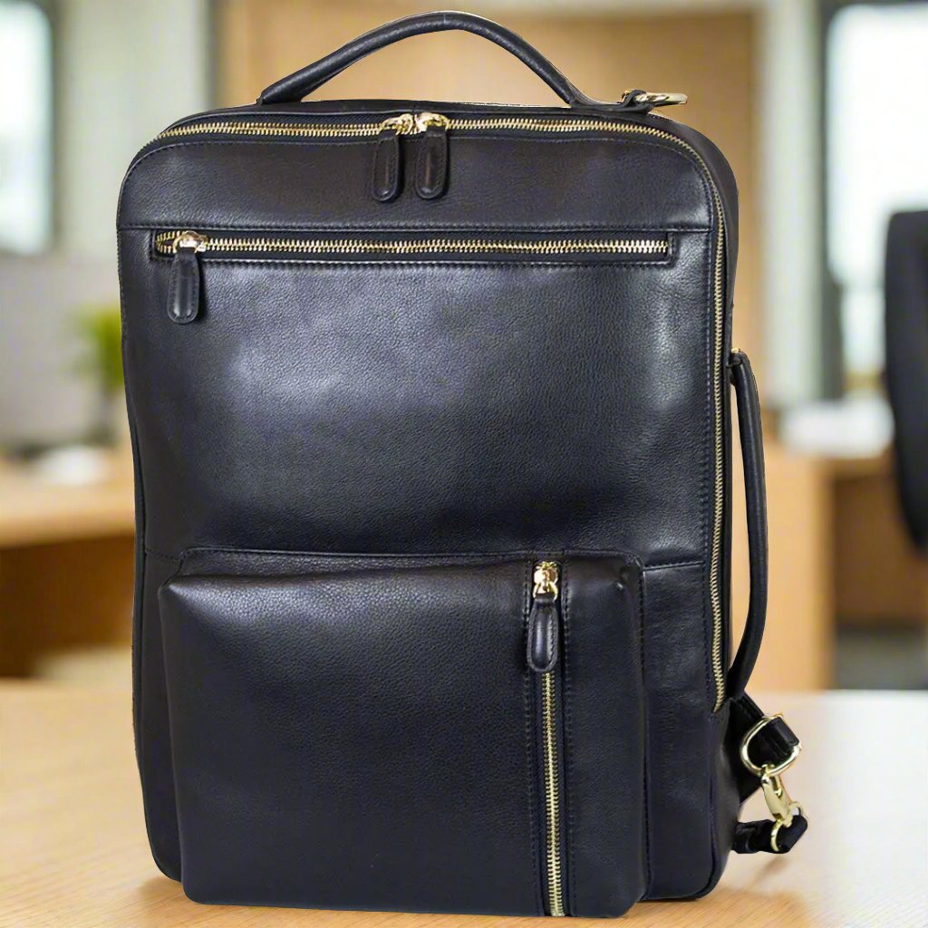 BOL Convertible Leather Backpack | Laptop Bag