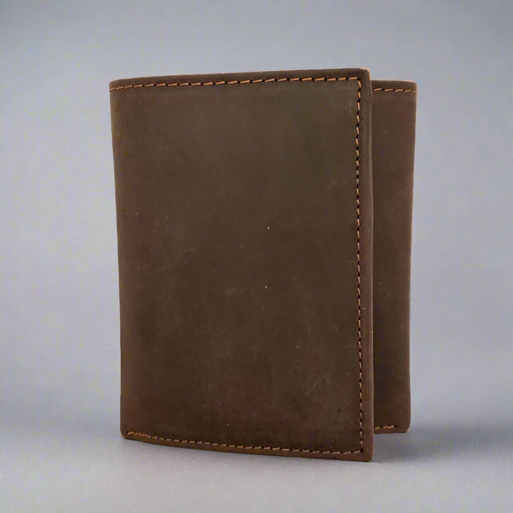 BOL Men's Centre Wing Trifold Leather RFID Wallet