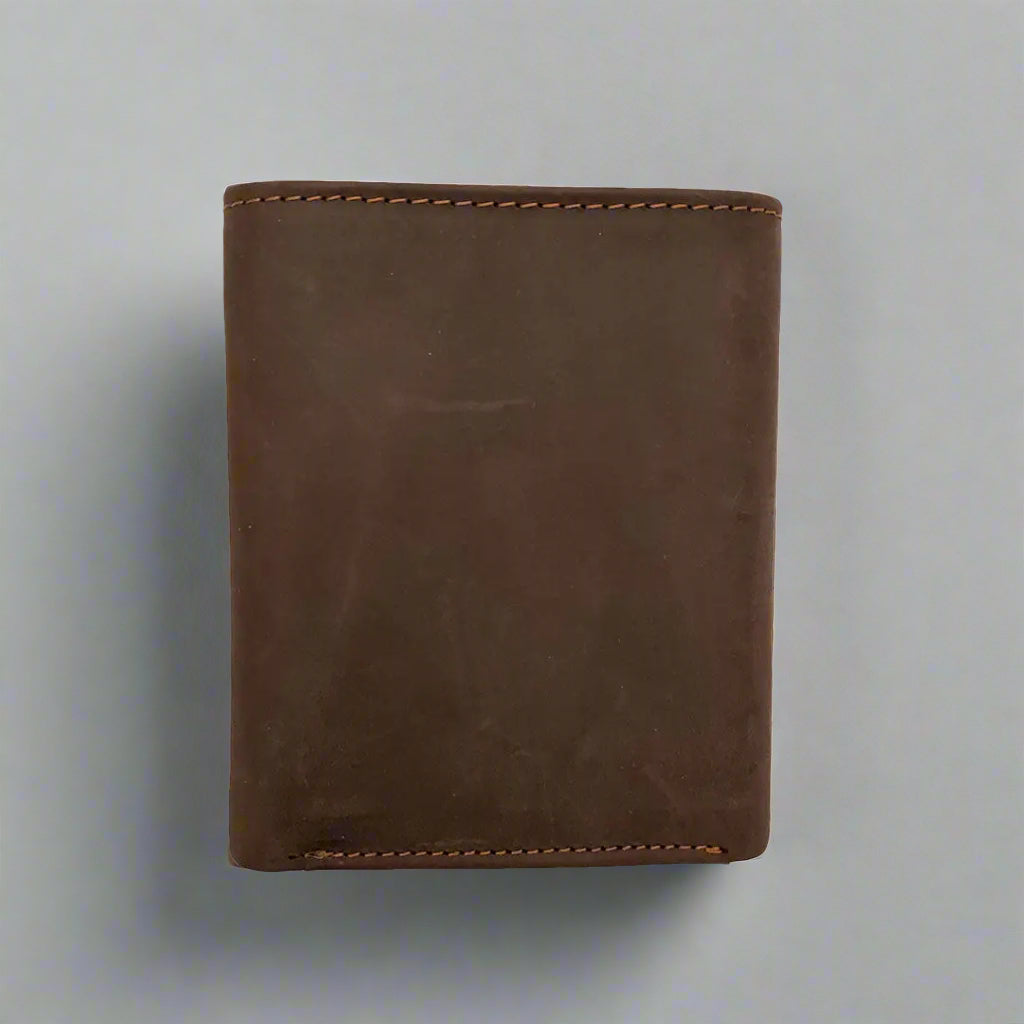 BOL Men's Centre Wing Trifold Leather RFID Wallet