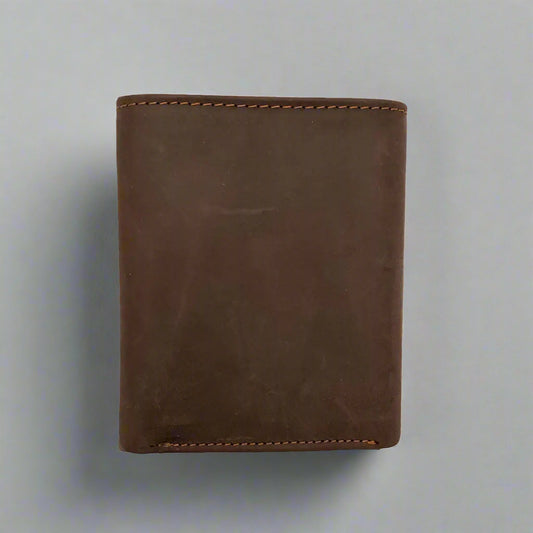 BOL Men's Centre Wing Trifold Leather RFID Wallet
