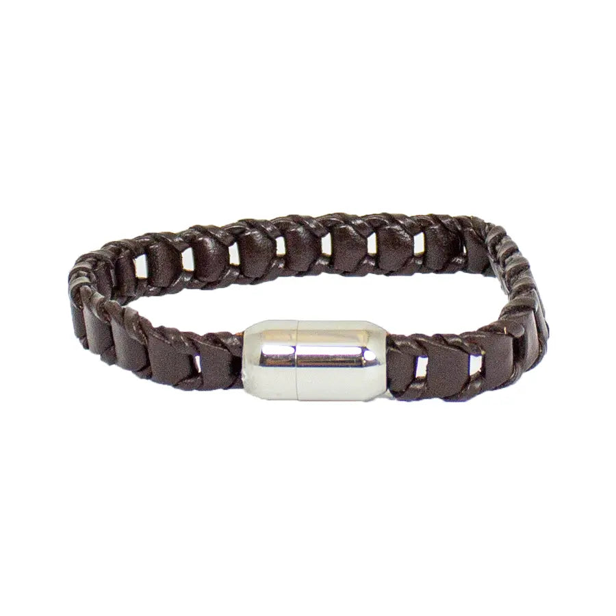 BOL Men's Leather Braided Bracelet