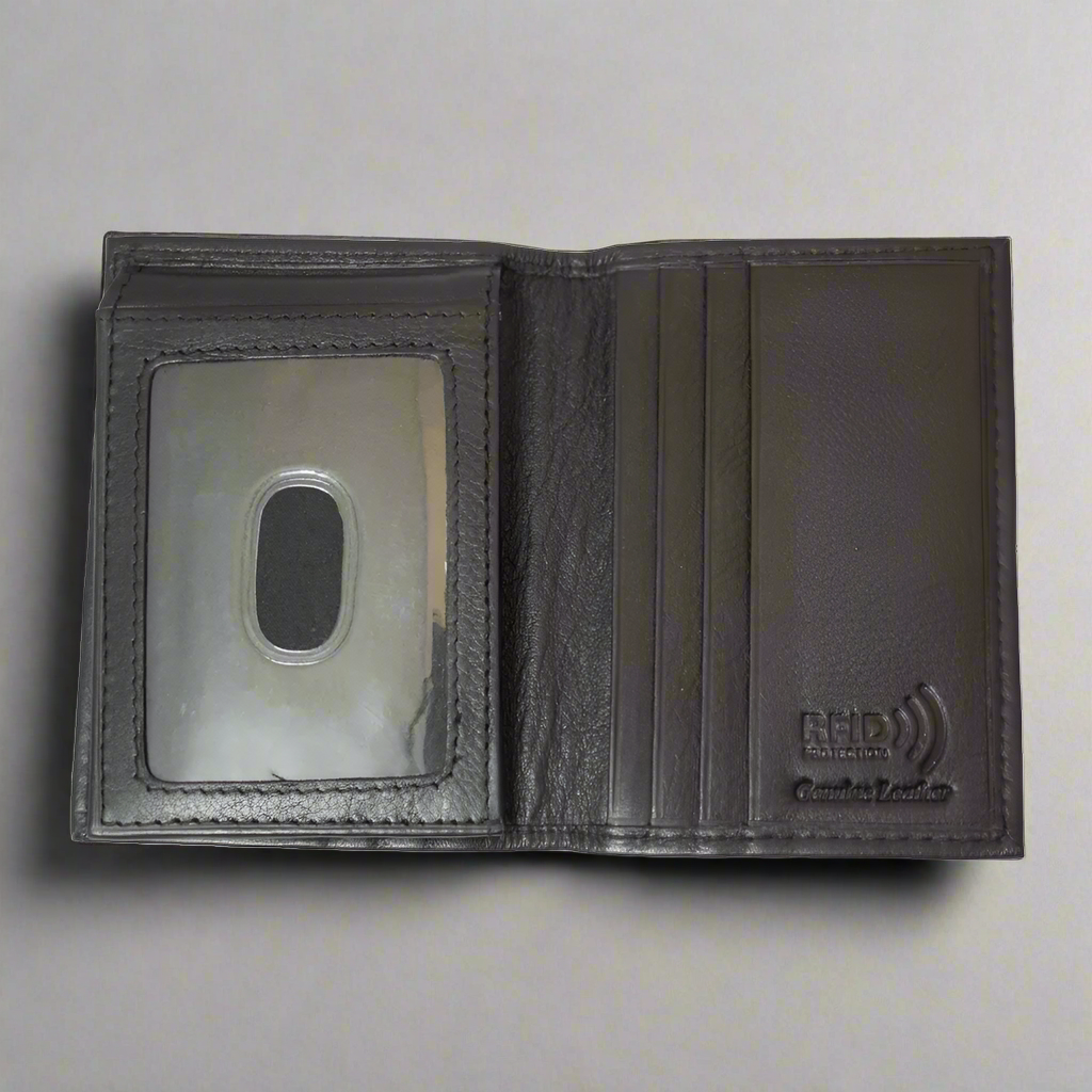 BOL Men's RFID Upright Leather Bifold Wallet