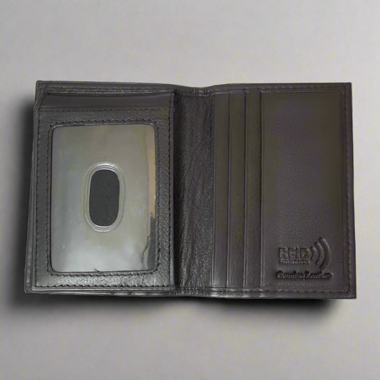 BOL Men's RFID Upright Leather Bifold Wallet