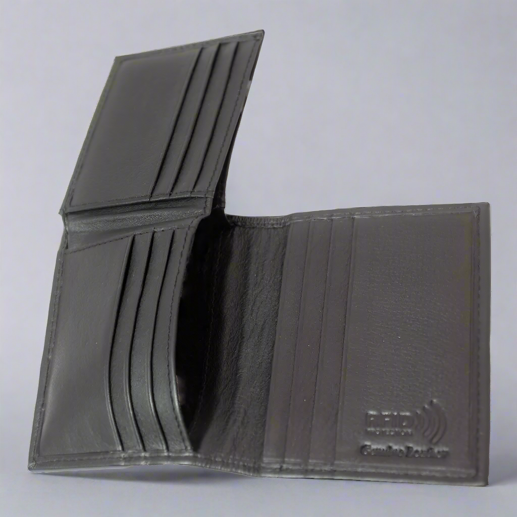 BOL Men's RFID Upright Leather Bifold Wallet