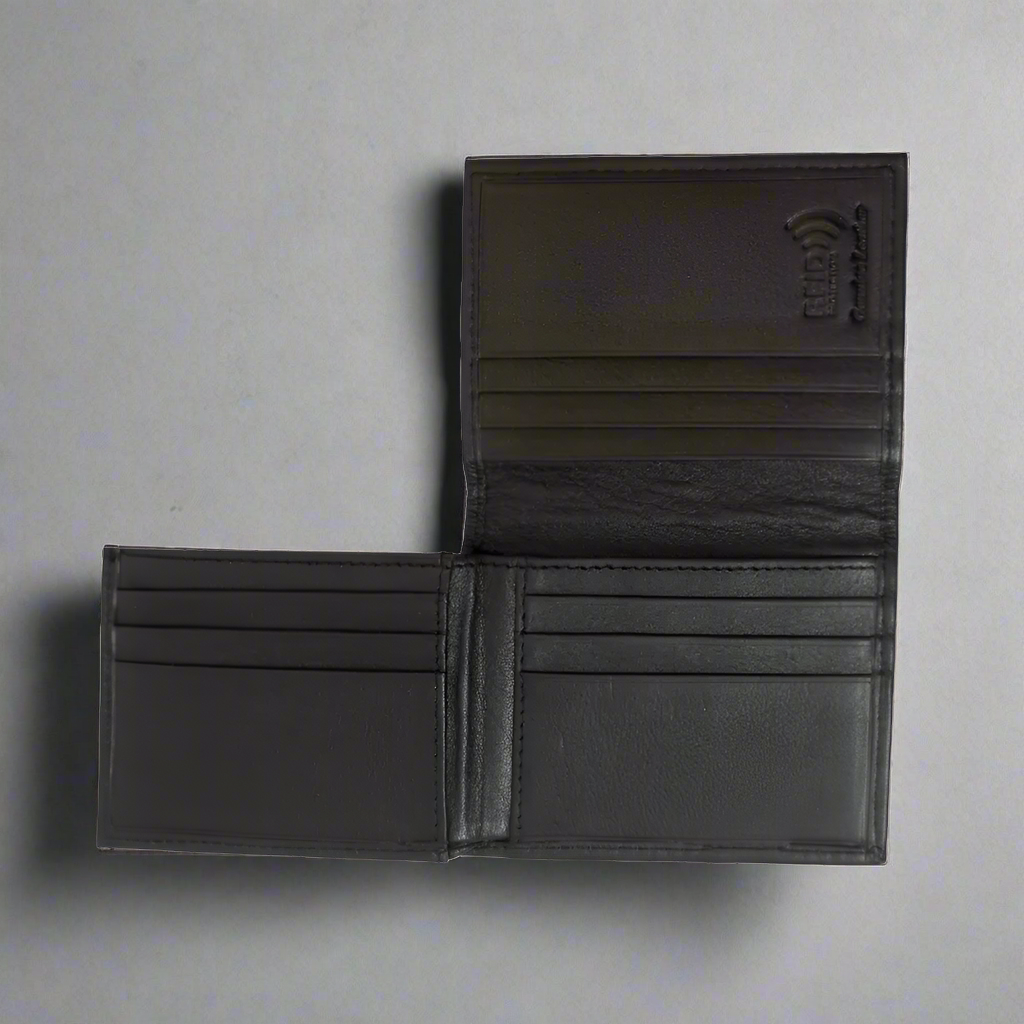 BOL Men's RFID Upright Leather Bifold Wallet