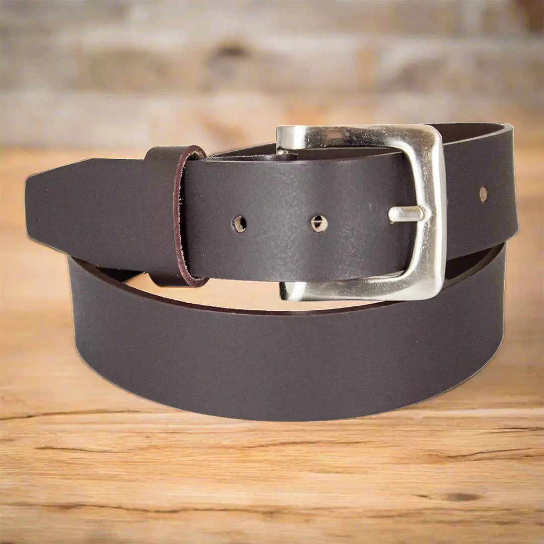 BOL Men's Removable Buckle Smooth Leather Belt