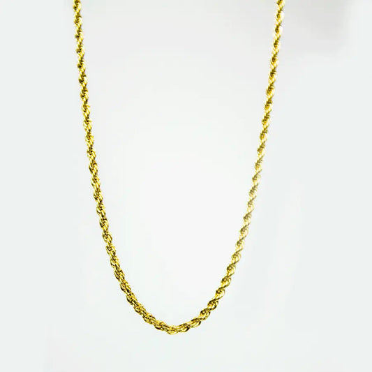 BOL Men's Twisted Gold Stainless Steel Chain Necklace