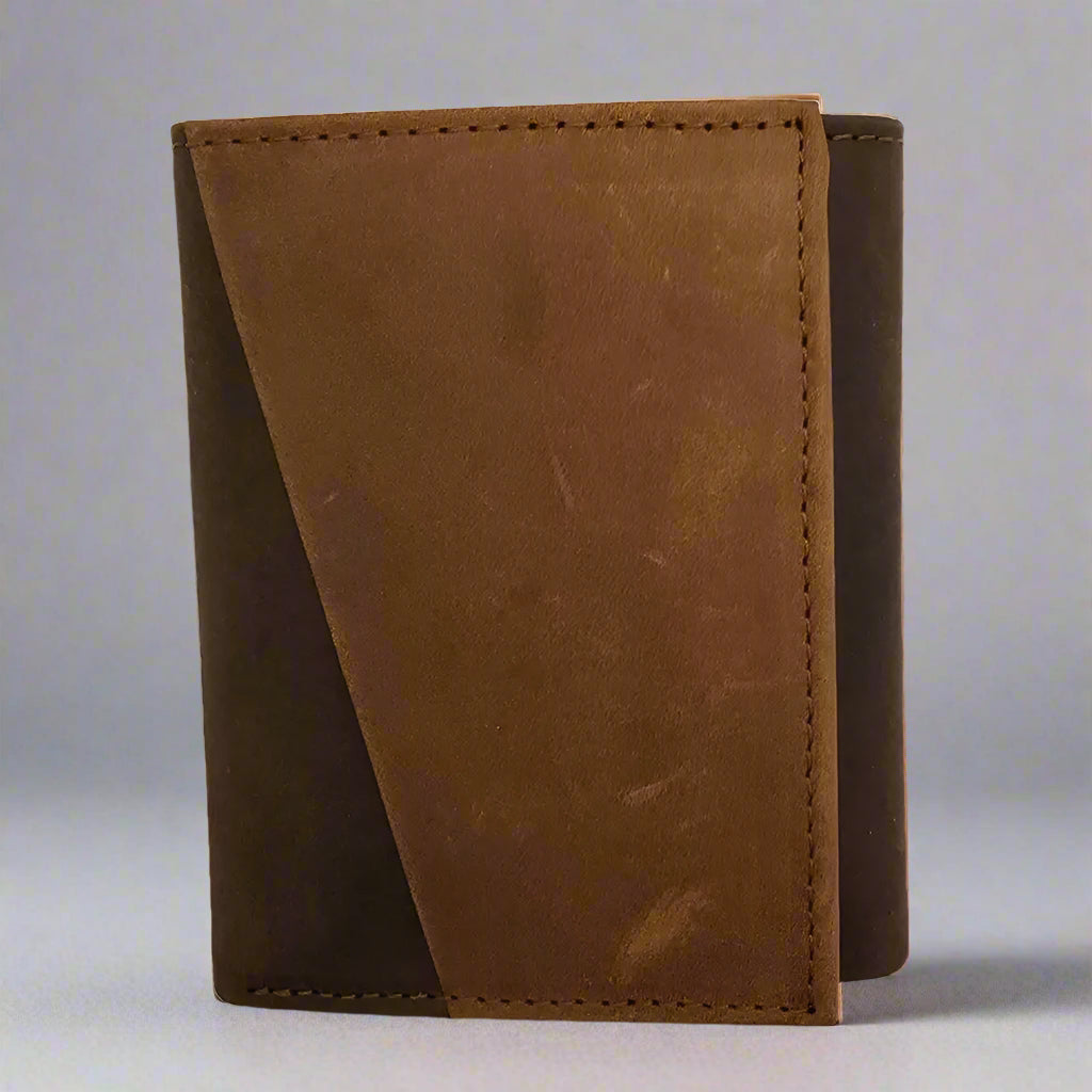 BOL Men's Two-Tone Trifold Leather RFID Wallet