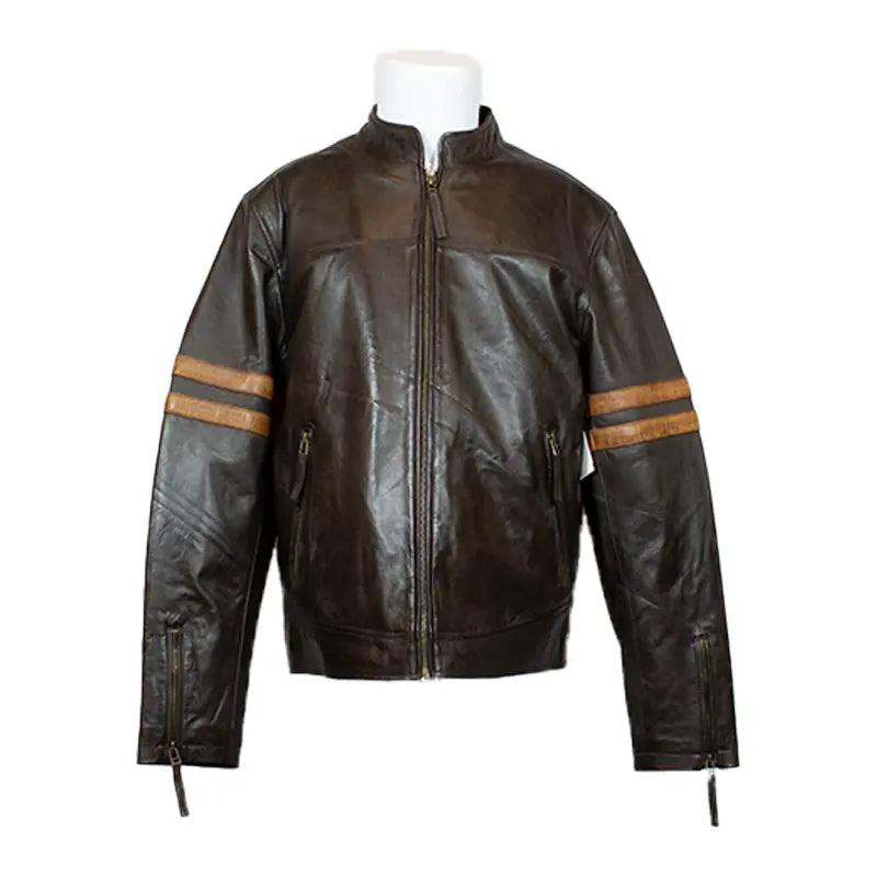 BOL Men's Zip up Lamb Leather Jacket