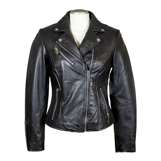 BOL Women's Biker Style Leather Jacket