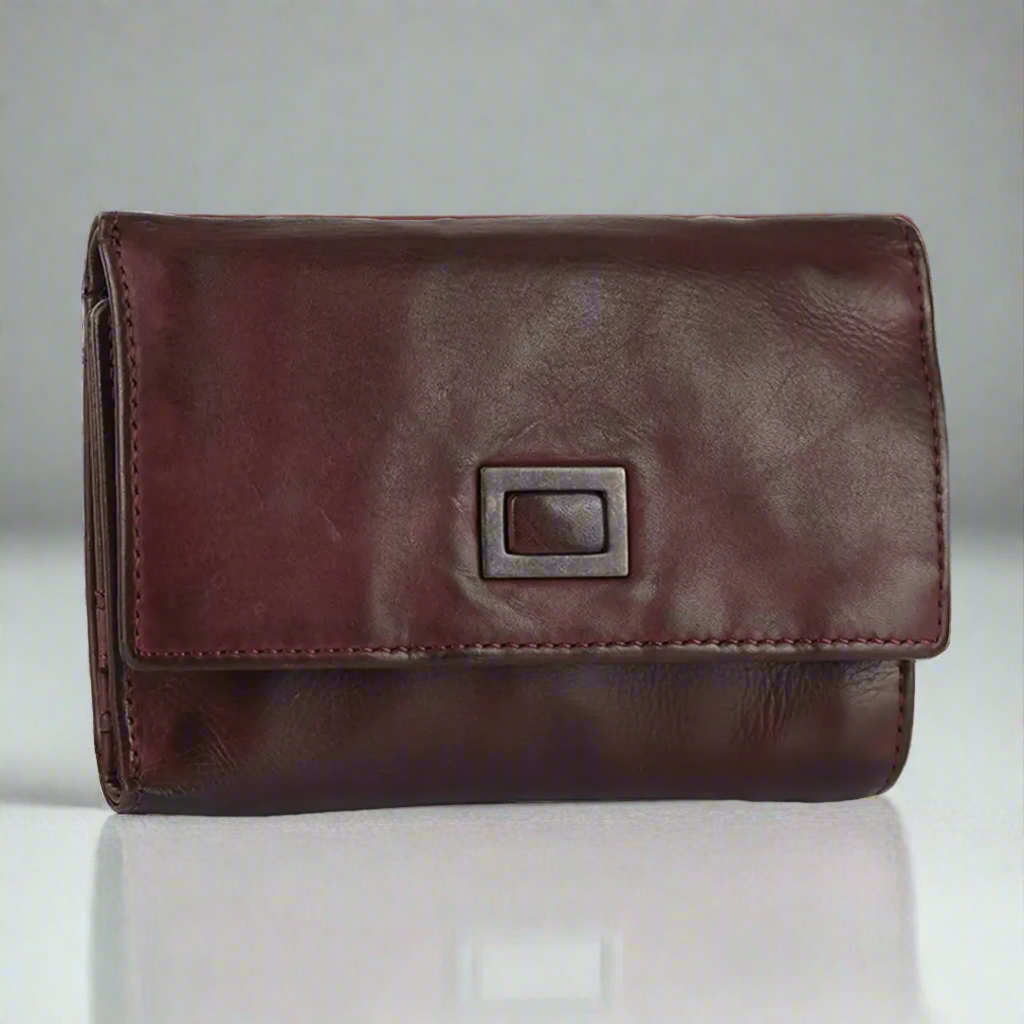 BOL Women's Square Tab Leather Wallet