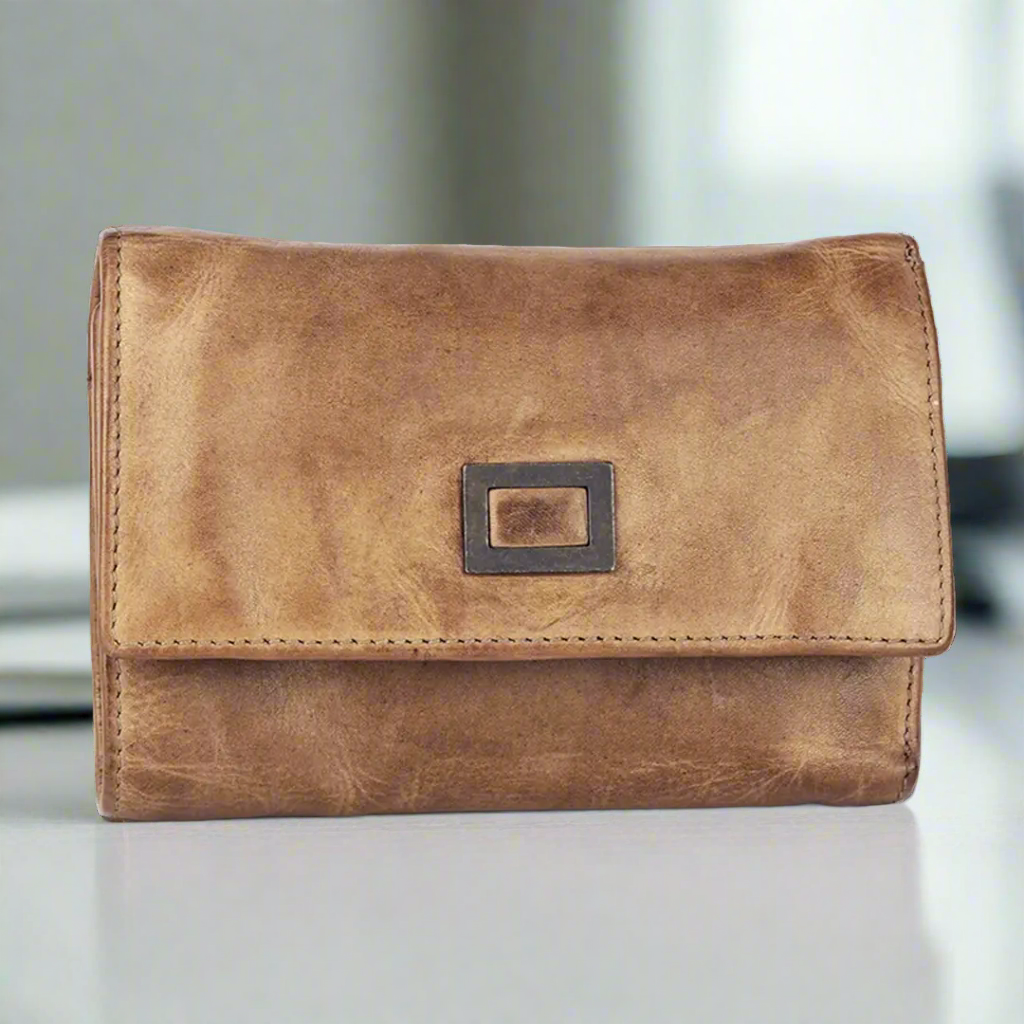 BOL Women's Square Tab Leather Wallet