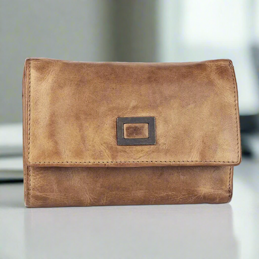 BOL Women's Square Tab Leather Wallet