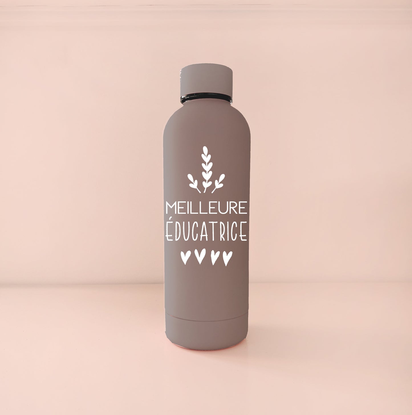 Bouteille isotherme 17oz - café meilleure éducatrice blanc