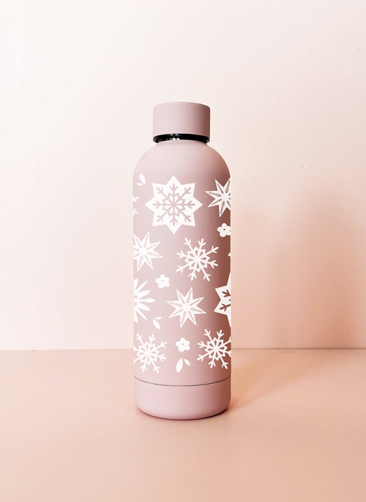 Bouteille isotherme 17oz - rose Flocons