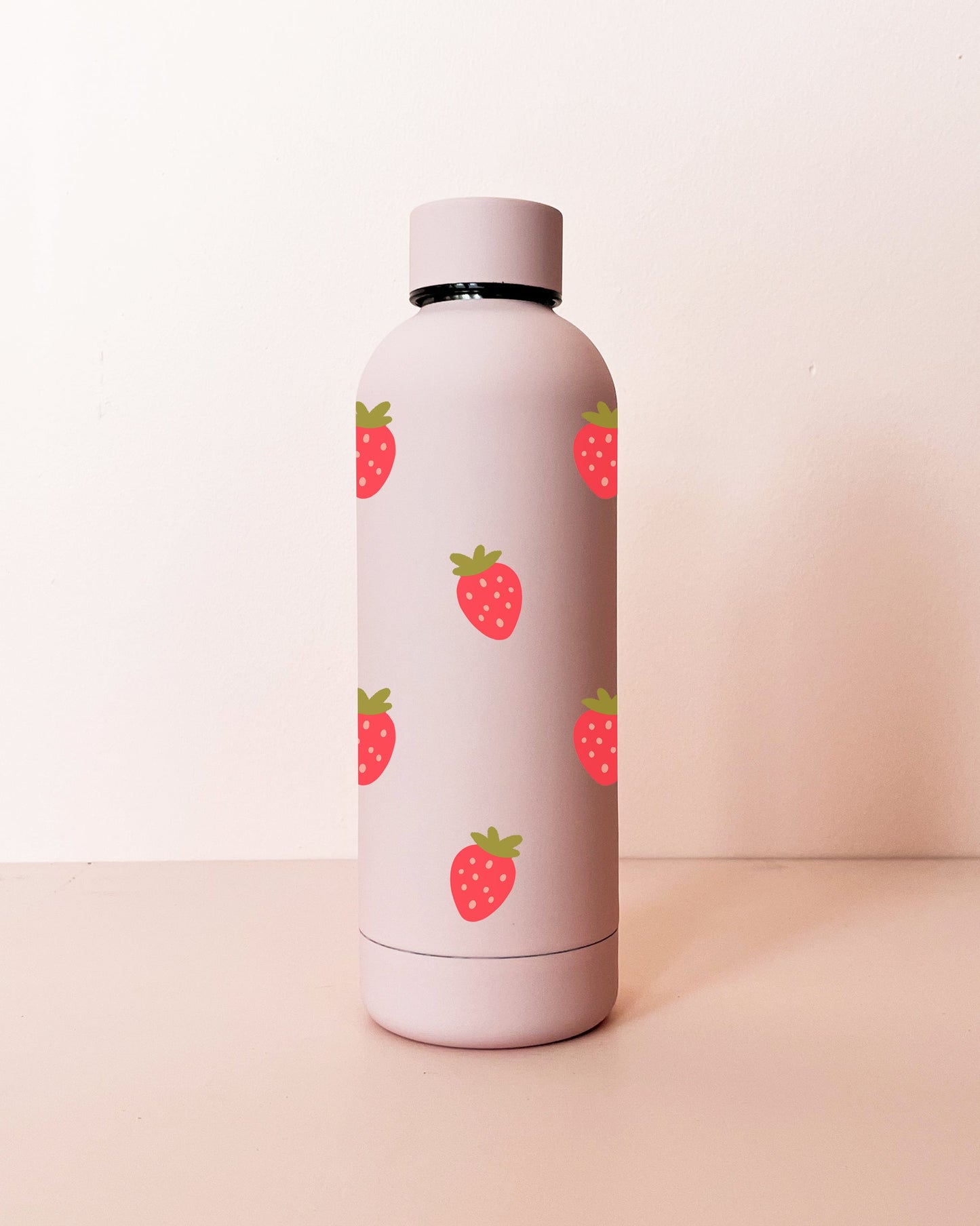 Bouteille en acier inox 17oz - rose pâle Fraises