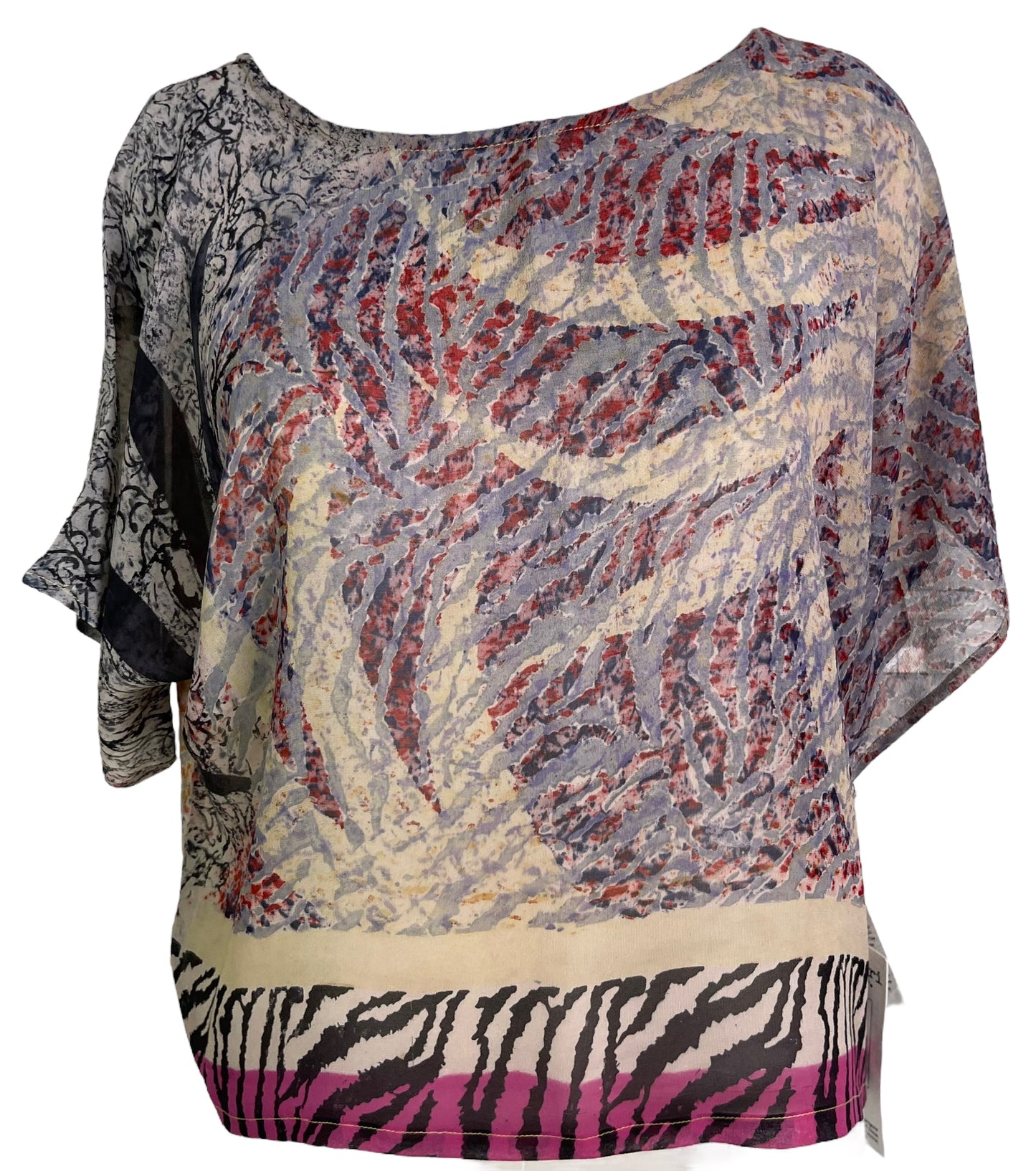 PRG6145 Sheer Avatar Pure Silk Boxy Top