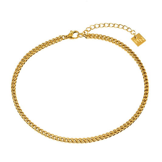 BRIELLA LG: Cuban Link Chain Gold Anklet