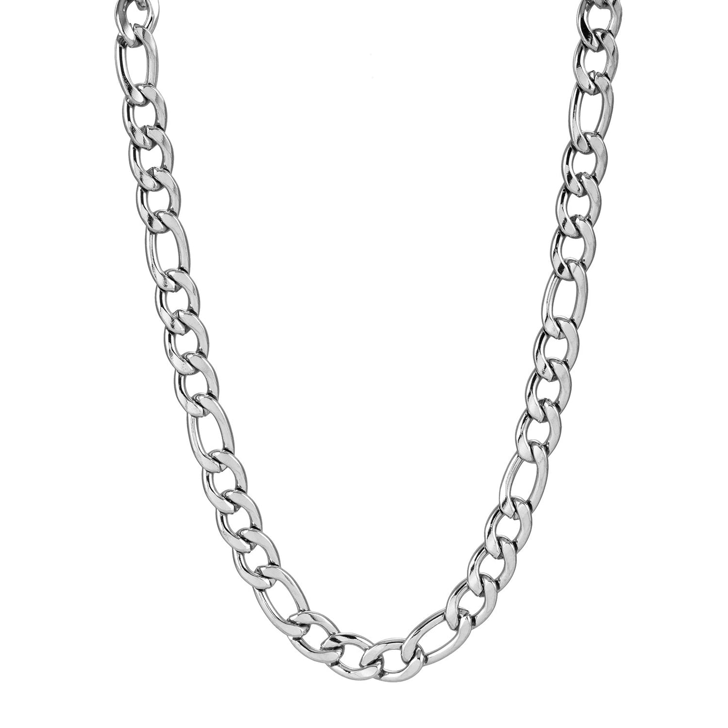 BROMLEY: Cuban-Link Statement Chain Necklace in Silver for Women or Men
