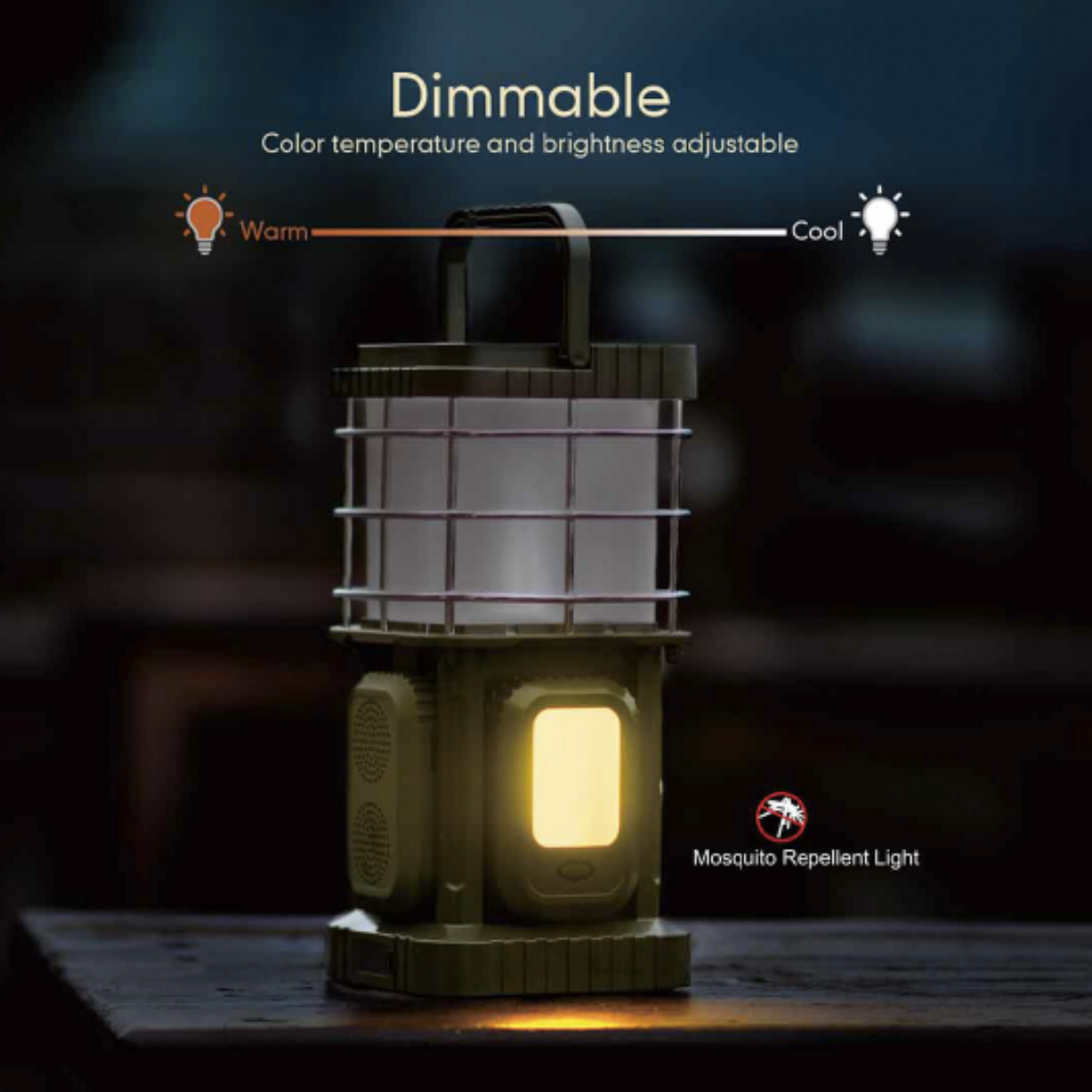 TRU De-LIGHT BUDDY Dimmable LED Lamp / Power Bank / Bluetooth Speaker / Independent side lamps - Music / Decoration - All-In-One