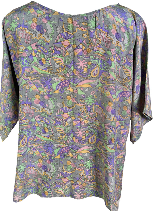 PRC6655 Avatar Pure Silk Side Slit Top