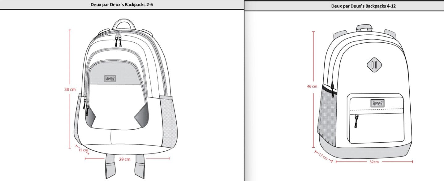 Kids Backpack Black Dinosaur Print