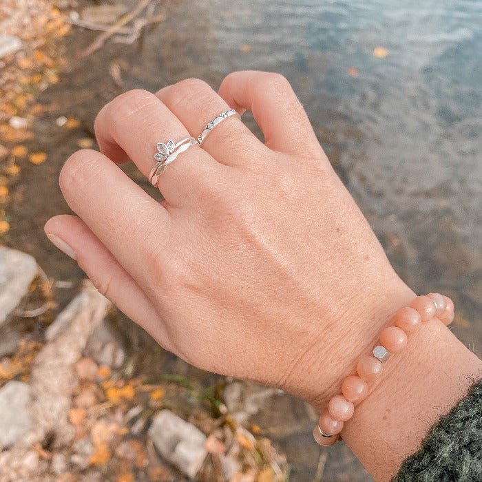 LOTUS | Bague en argent sterling 925 et zircons