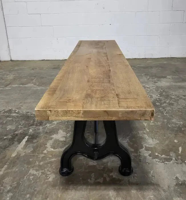 Banc en bois de manguier YORK avec pied en fonte noir