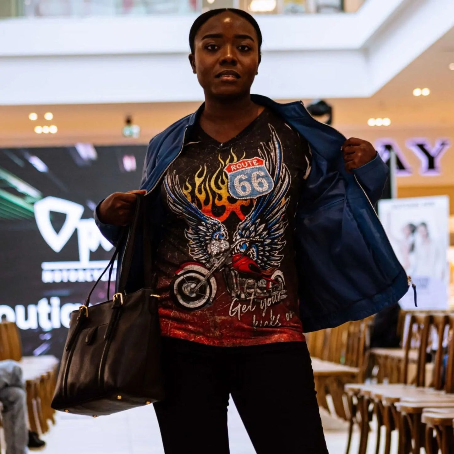 Big Bang Clothing Women's Route 66 T-Shirt